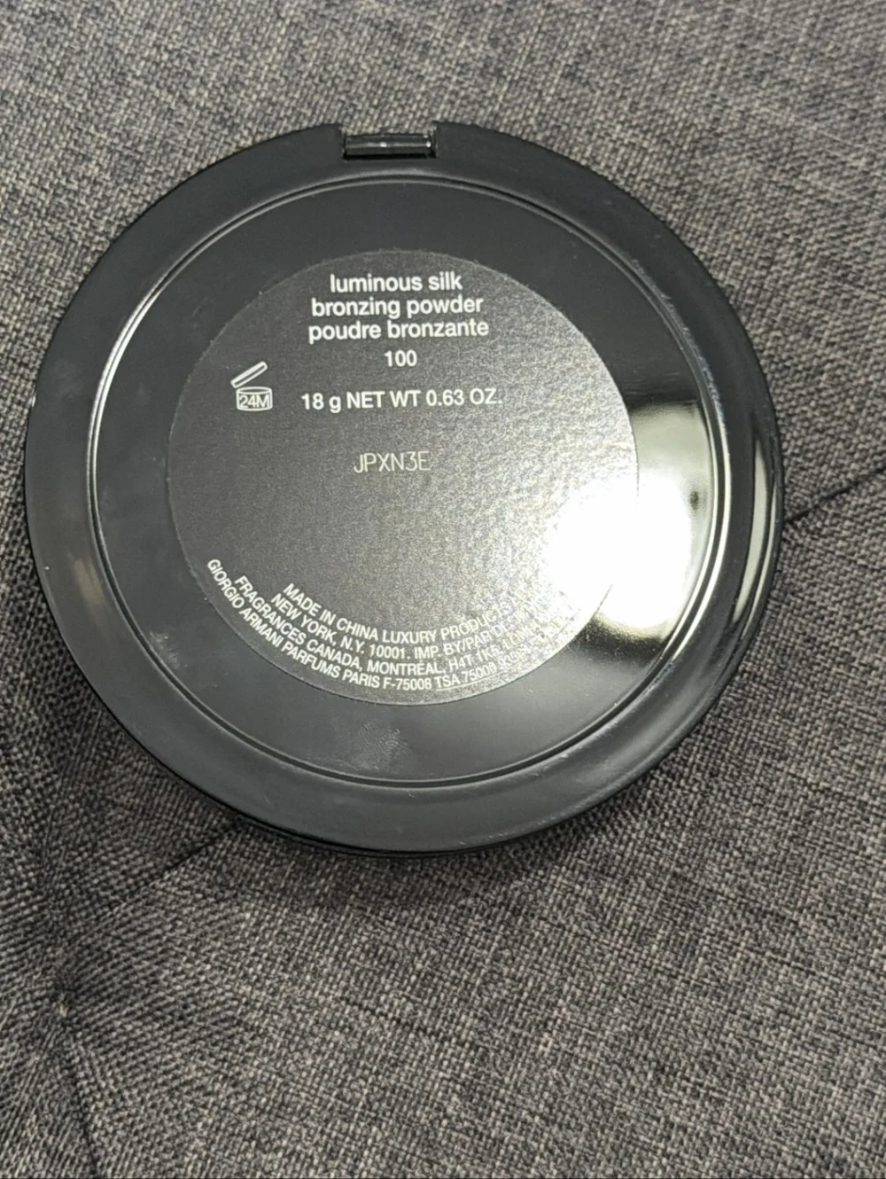 Armani Beauty Luminous Silk Sunlit Creamy Bronzing Powder # 100 ~ 18g New Unbox